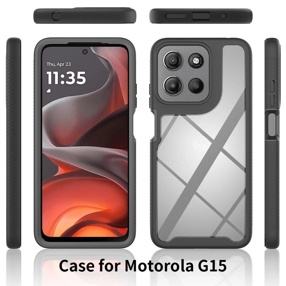 Luxury Dual-Function Armor Shockproof Case with Matte Transparent Finish