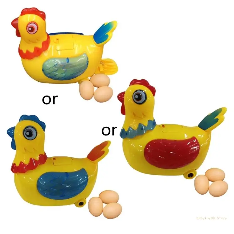 

Y4UD Laying Electric Toy Chicken Kids Toy Hen Eggs Gift Plastic Music Chicken Toy