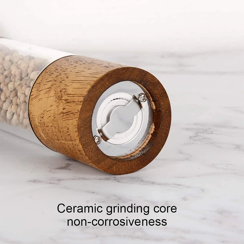 Salt and Pepper Grinder Set Manual Mills Shakers with Adjustable Ceramic Core 137 salt and pepper grinder