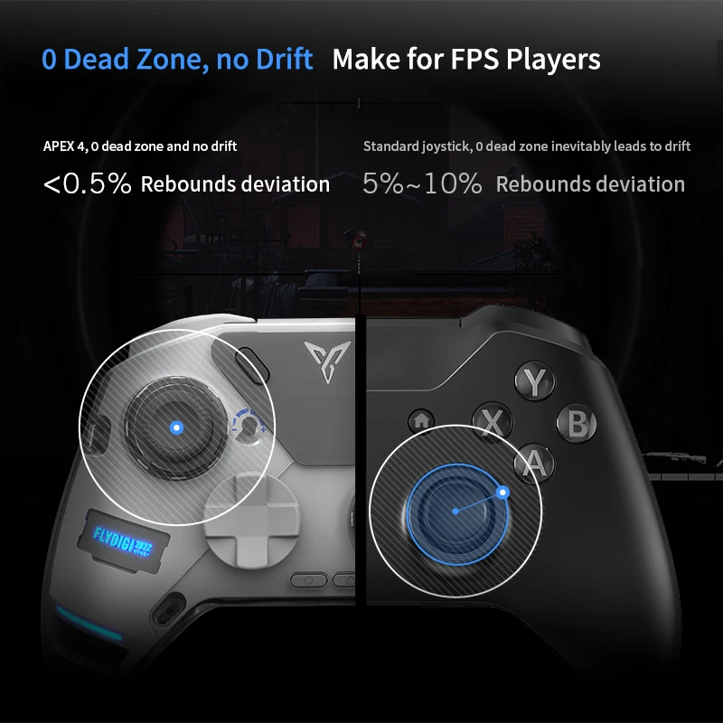 Flydigi 오리지널 APEX 4 게임 컨트롤러, 무선 엘리트 포스 피드백 트리거 지지대, PC Palworld, 스위치, 모바일, TV 박스 게임패드