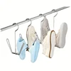 2pcs New Stainless Steel Shoe Drying Rack Balcony Window Sill Windproof Hanging Shoe Drying Rack Outdoor Shoe Drying Artifact 4