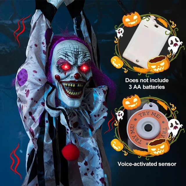 Halloween Animatronic Voice-Controlled Clown Nurse 3