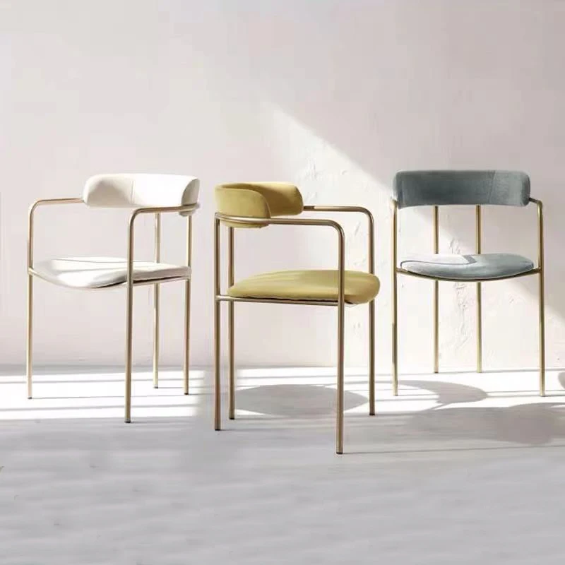 Modern shipfree Luxury Dining Chair Bistro Geometric Armrest Of Ergonomic Ranking TOP14