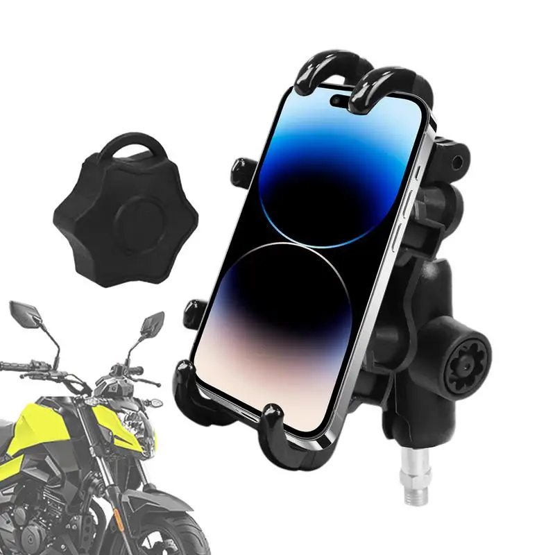 

Motorcycle Phone Holder Mount Aluminum Handlebar Bicycle Riding Bracket GPS Mount Phone Holder Bike Phone Holder Shock Absorber