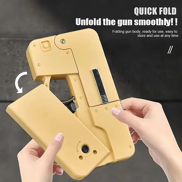 Folding Mobile Phone Soft Bullet Launcher Shell Throwing Child Simulation Toy Gun Model 3