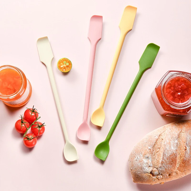 Kitchen Multifunctional Silicone Jam Scraper,Double Ended Stirring Stick and Spoon Tool,Baking Supplies,Cake and Dessert Scraper Kitchen Multifunctional Silicone Jam Scraper,Double Ended Stirring Stick and Spoon Tool,Baking Supplies,Cake and Dessert Scraper
