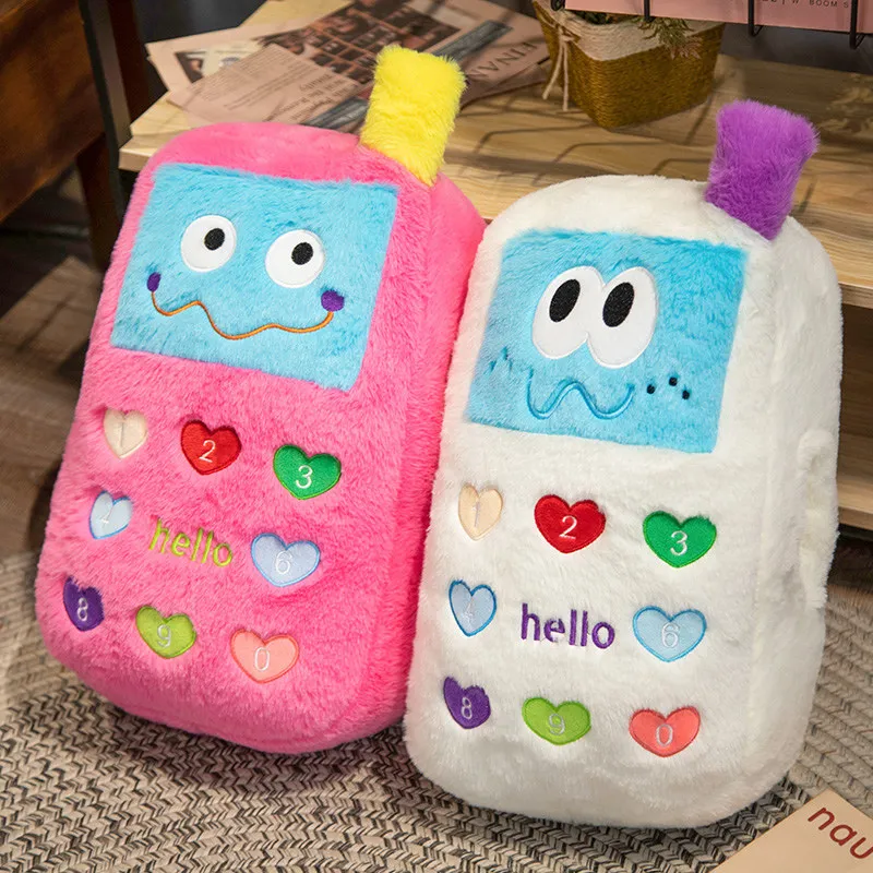 40-60cm Creative Funny Phone Plush Throw Pillow Cartoon Stuffed Soft Telephone Plush Toy Sofa Cushion Home Decor for Girls Gifts