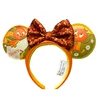 Disney Mickey Mouse Ear Headband Cartoon Disneyland Orange bird Mickey Headwrap Adult/Kid Plush Cosplay dryad Bow Hair Accessory
