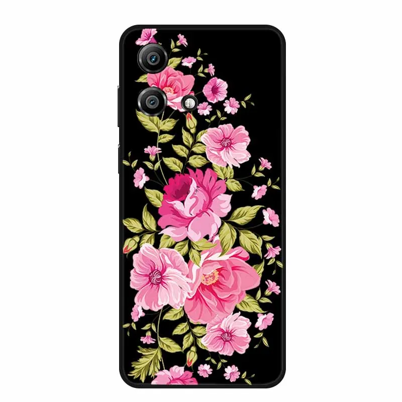 Charming Cartoon Cat Black Silicone Soft Phone Case