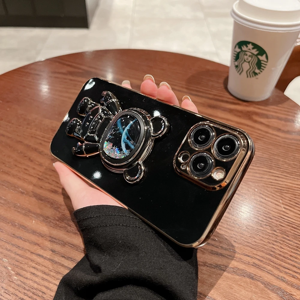 流砂宇宙飛行士ブラケット電話ケースiphone 14プロ11 12 13プロ