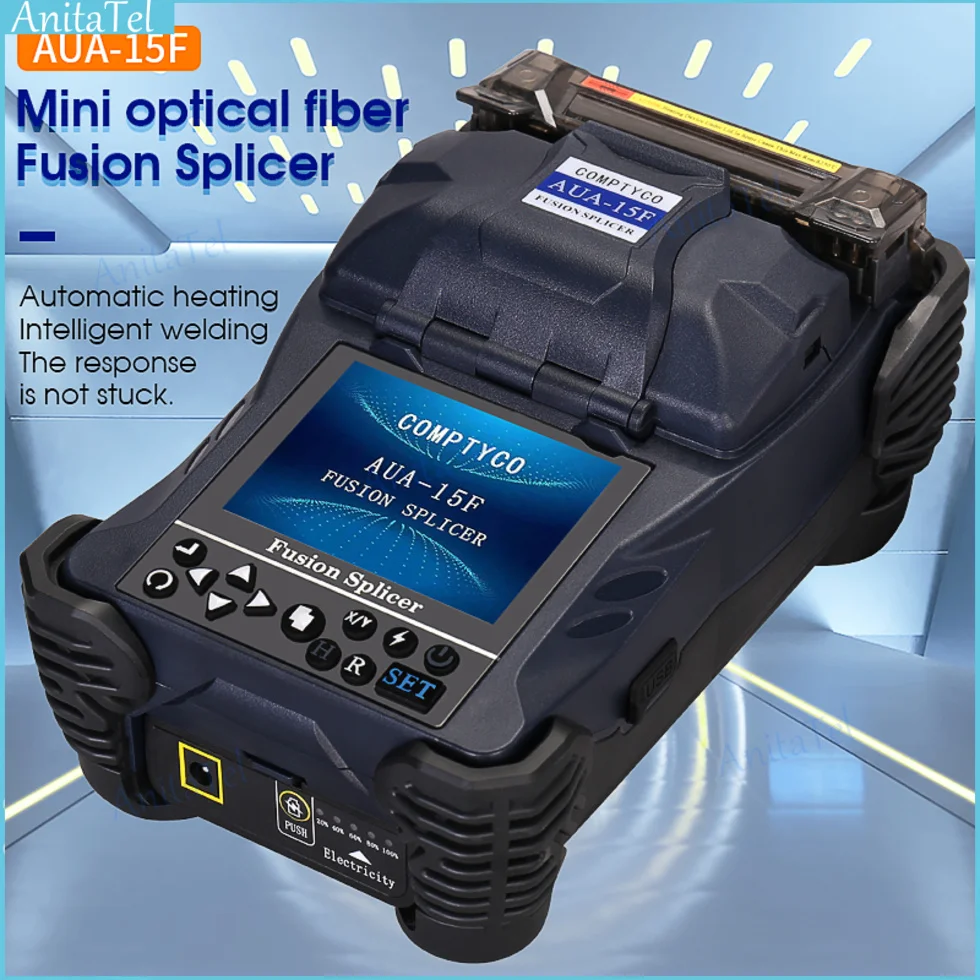 

COMPTYCO AUA-15F Mini Optical Fiber Fusion Splicer Fully Automatic FTTH Fiber Optic Splicing machine fiber optic tool set New