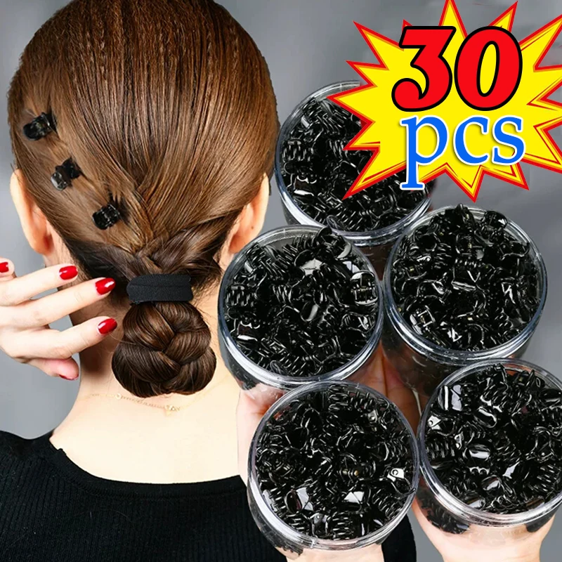 Mini Kleine Haarklammern für Frauen Mädchen Koreanische Mini Schwarz Transparente Kunststoffklammern Haarnadeln Kinder Haar-Styling-Zubehör