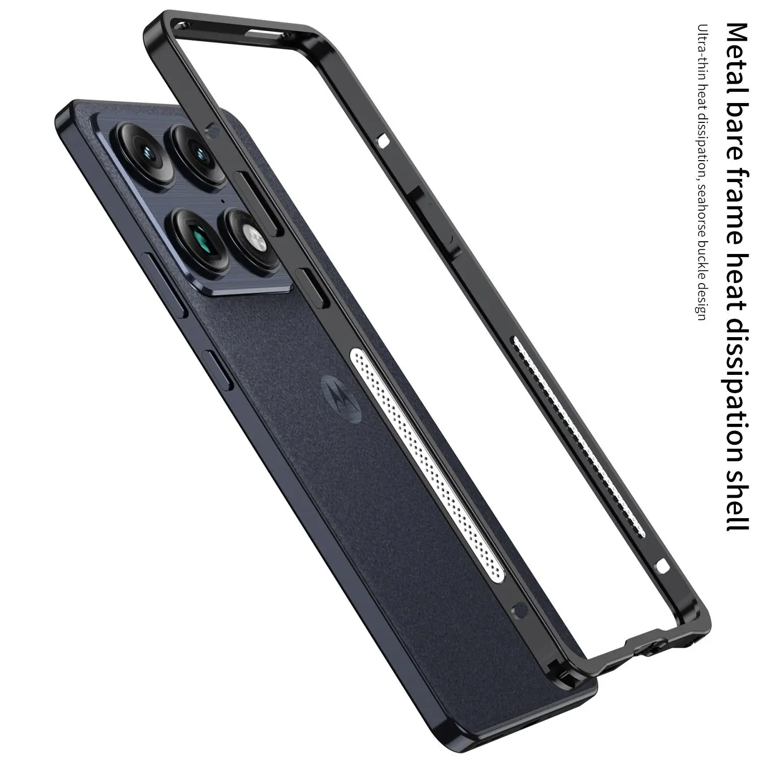 Luxury Aluminum Alloy Frame Shockproof Case with Bare-Skin Feel