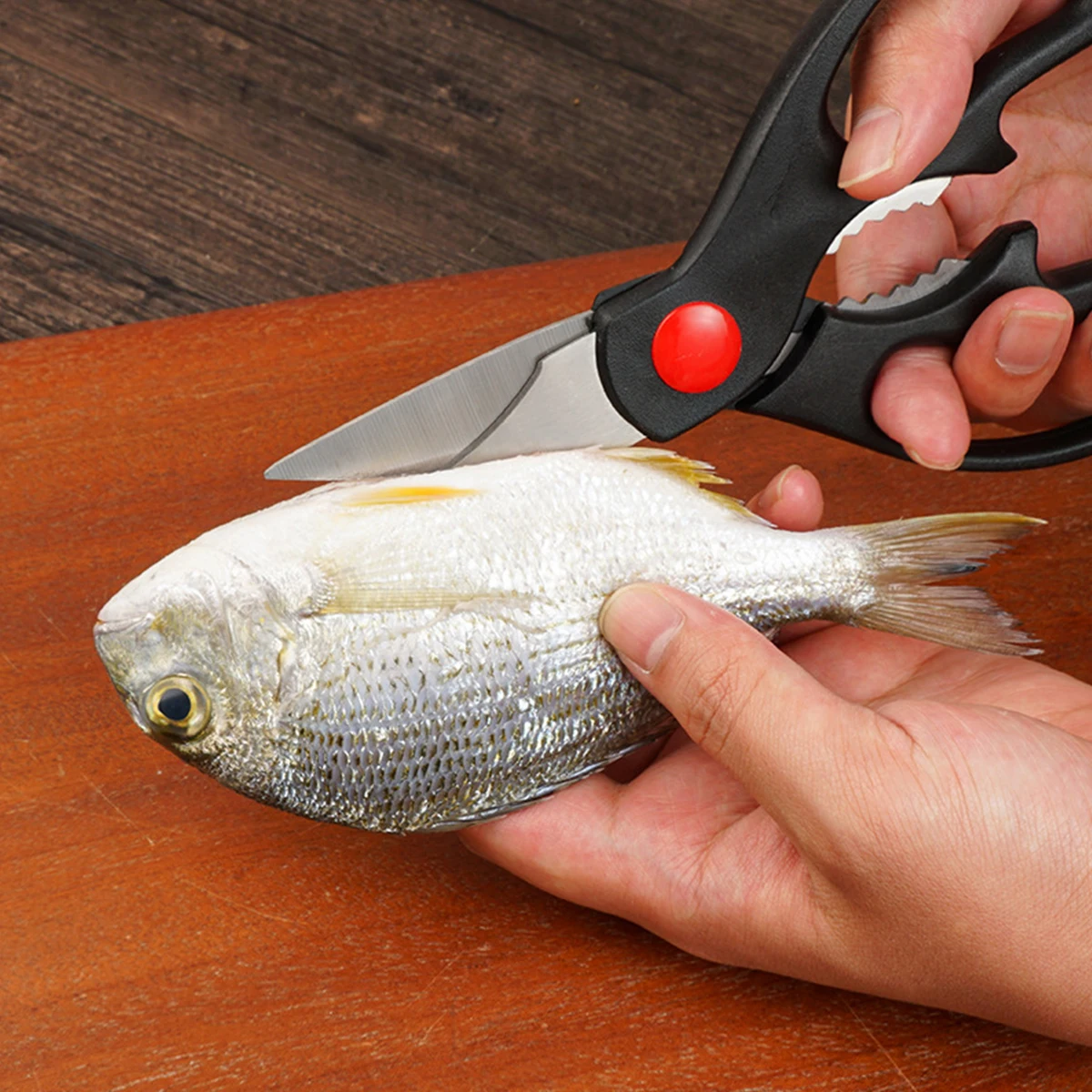 3PCS-Multi-functional kitchen scissors; household stainless steel scissors for food; chicken bone scissors.