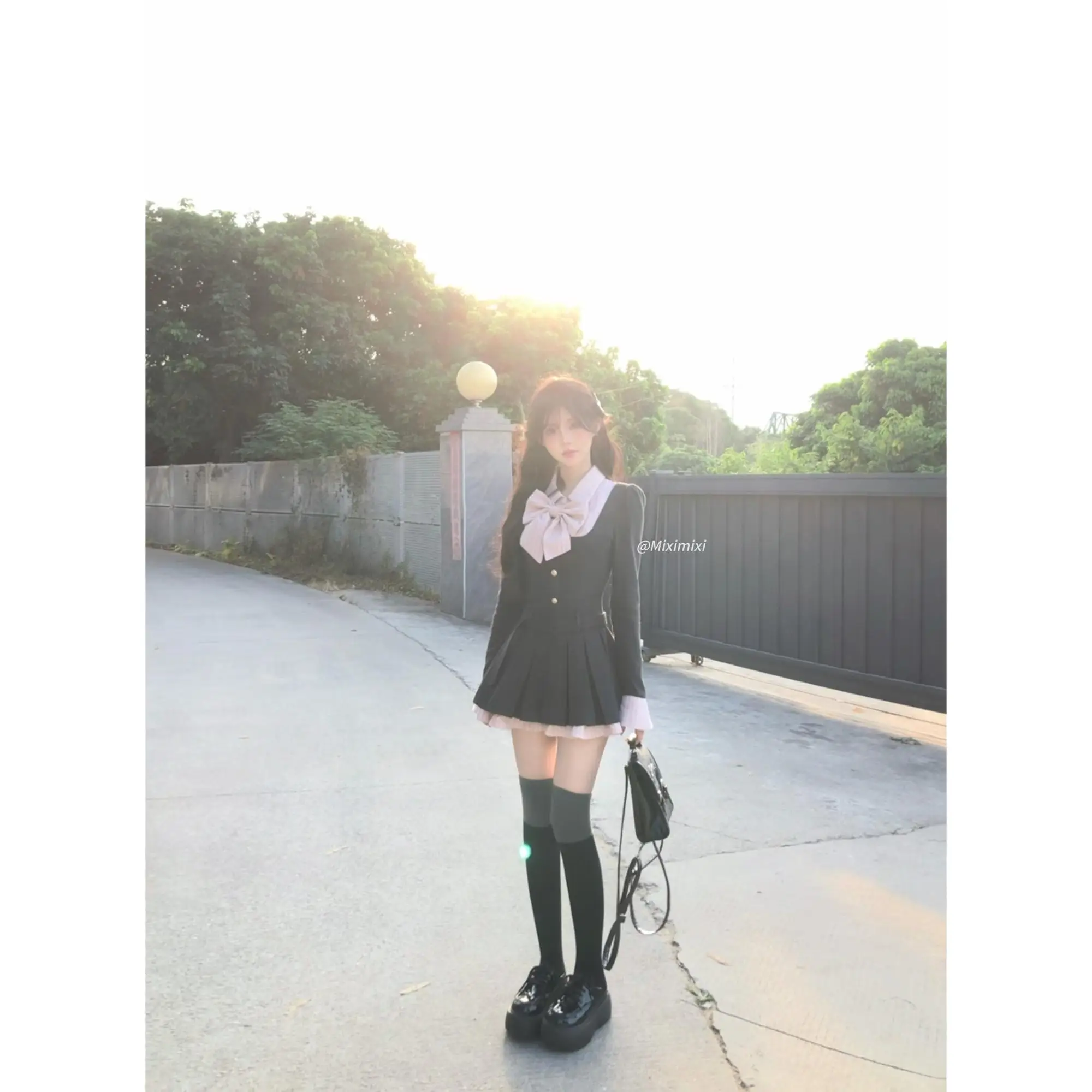 Y2K Blazer Dresses for Women Preppy Style Autumn New Patchwork Long Sleeve Pleated A-line Bow Korean Fashion Female Clothing