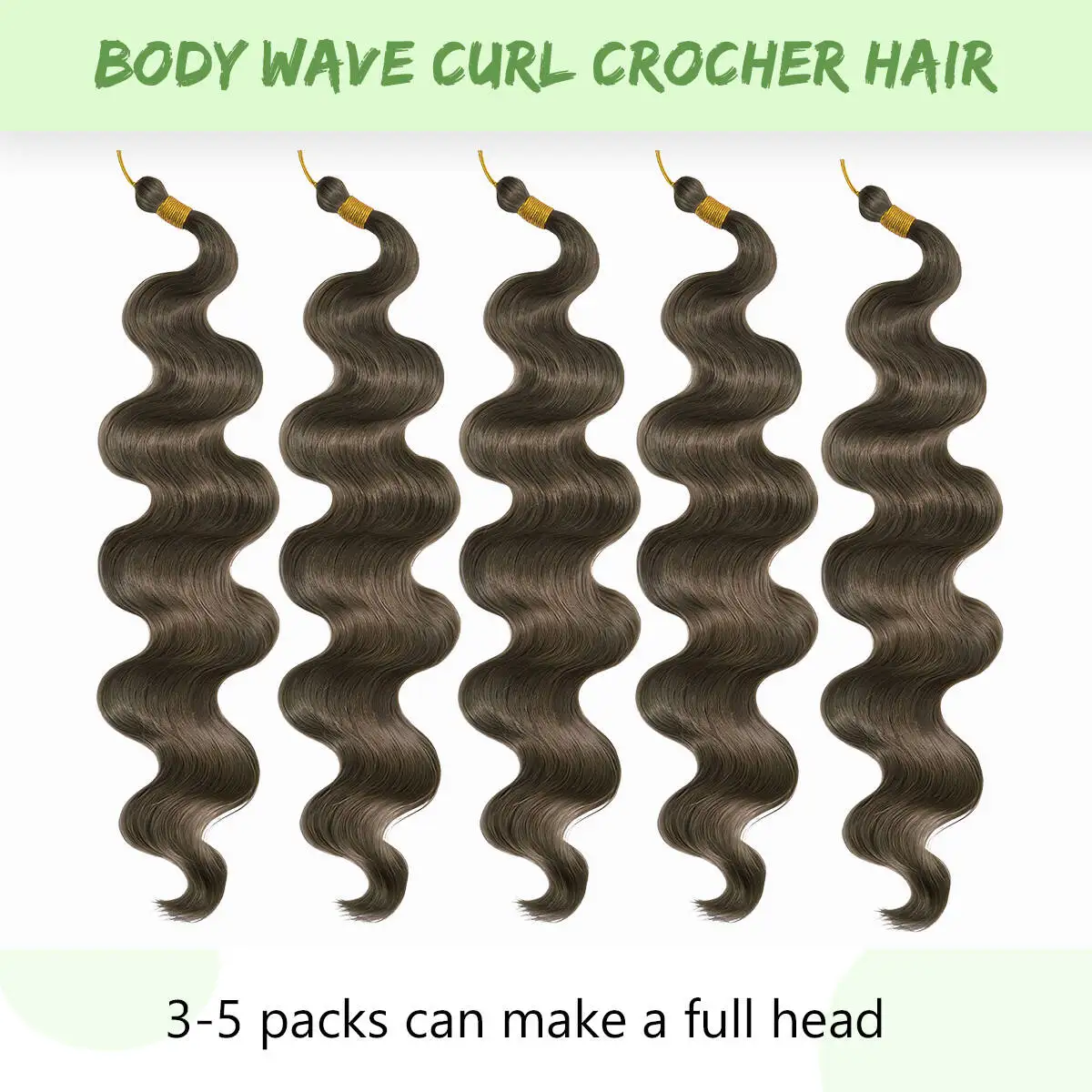24inch Synthetic Braiding Hair Bulk Ginger Loose Wave Boho Crochet Braids Hair Extensions Body Wave Hair Bundles for Black Women 5