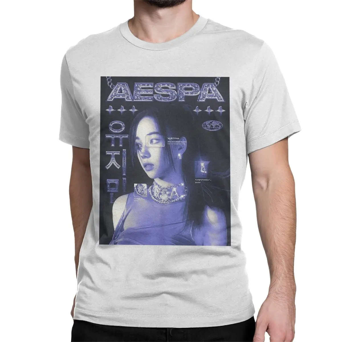 thumbnail image 1 of Camisetas Aespaed Karina para hombre y mujer, de algodón, novedosas, de manga corta y cuello redondo, clásicas., 1 of 7