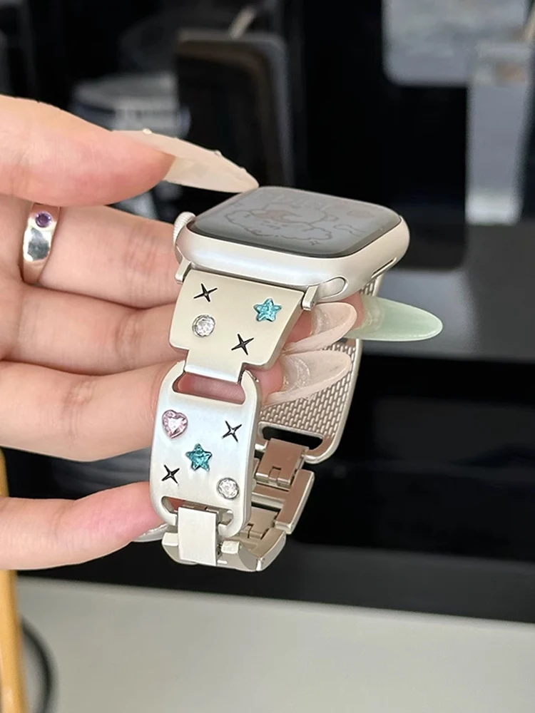 Luxury Heart Diamond Band for Apple Watch - Love Metal Strap
