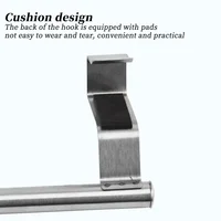 1pcs Towel Holder Stainless Steel Bathroom Towel Rack Wall Mounted  Storage Holder Punch-free Kitchen Cabinet Organizer 2