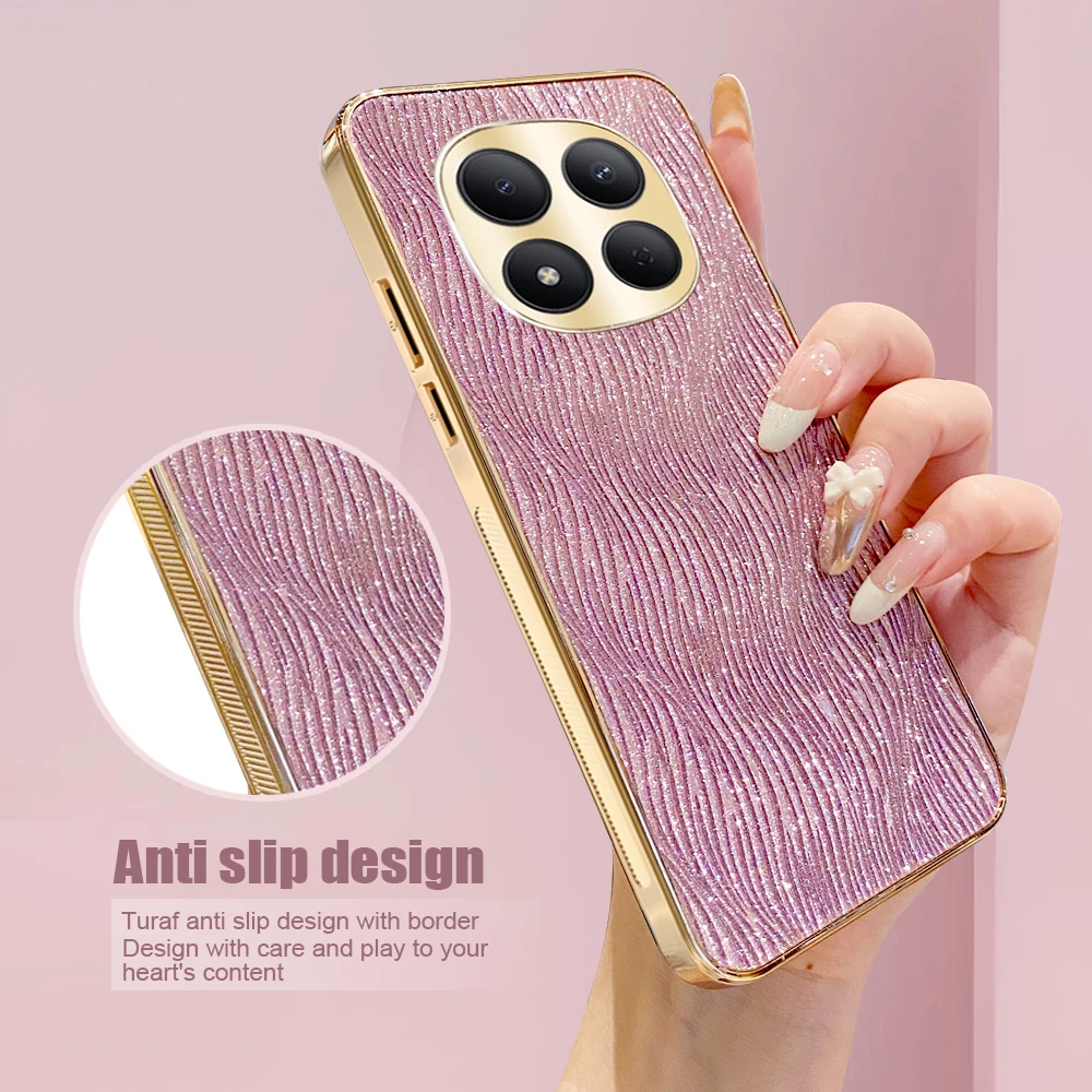 Luxurious Electroplated Water Ripple Phone Case - Stylish PC Cover with Bumper Protection