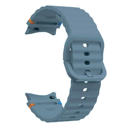 Premium Silicone Watch Strap for Galaxy Watches - Elegant and Durable Design (Grey blue)