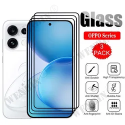 3 - Pack Premium Tempered Glass Screen Protectors - Full Coverage for OPPO Reno 16c ( Transparent)