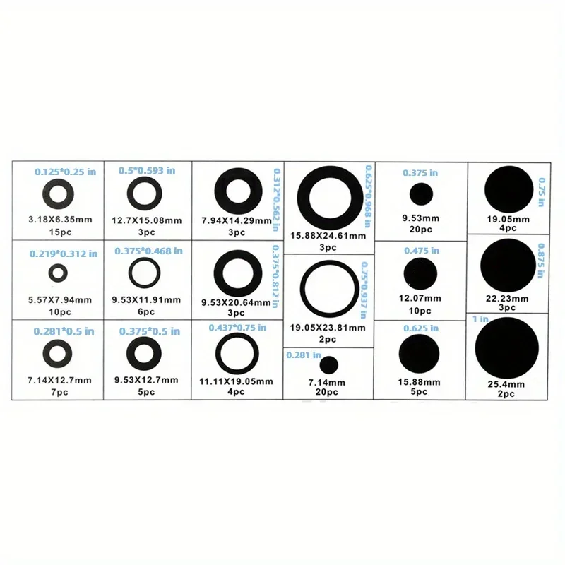Waterproof Protect Wire Tool 125PCS/BOX 18 Sizes Set Sealing Rubber Cables Grommet Kit Electrical Plugs Conductor Gasket Ring