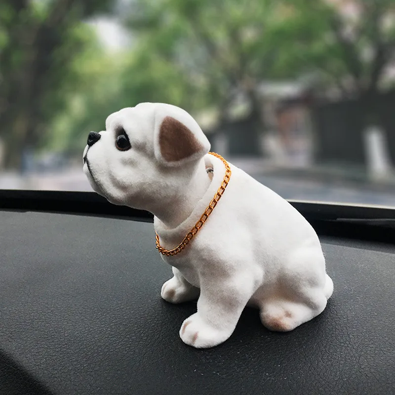 Figurine Qui Bouge la Tête Jouet Forme de Chien pour Décoration de