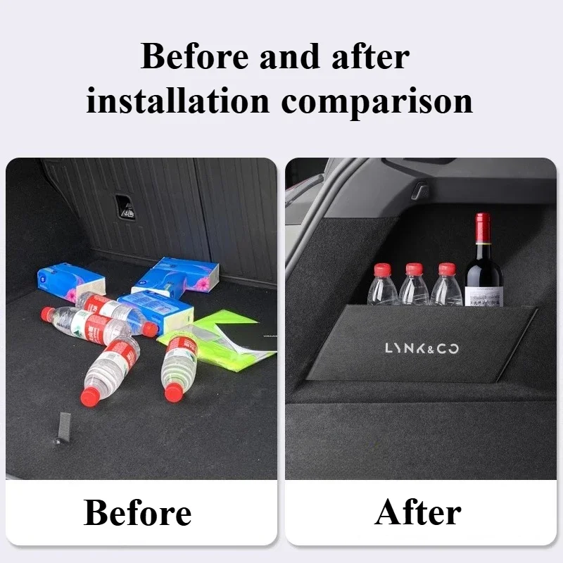 Lynk & Co08 트렁크 파티션 전용 두꺼운 트렁크 보관함 보관함 보관함 자동차 인테리어 액세서리 자동차 액세서리