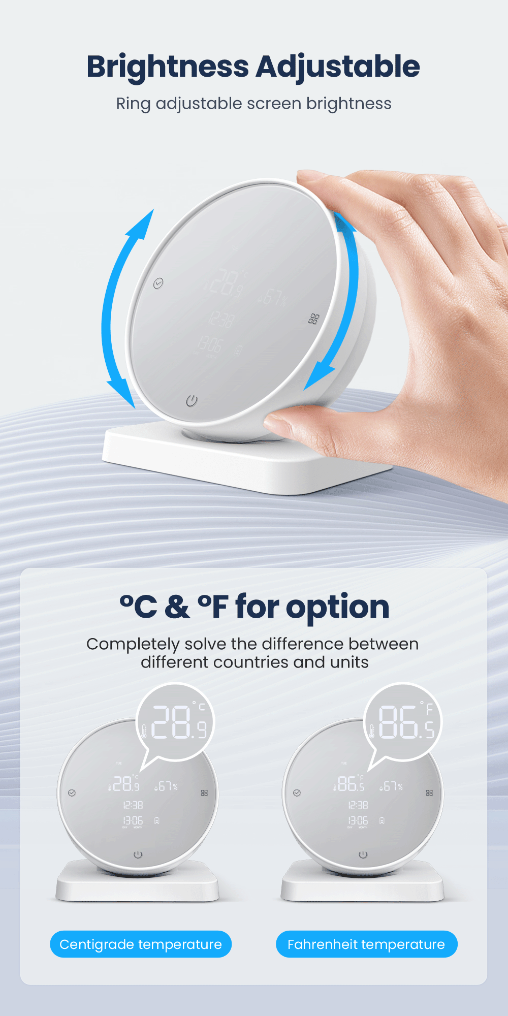 AVATTO Tuya WiFi Smart Temperature Humidity Sensor Hygrometer