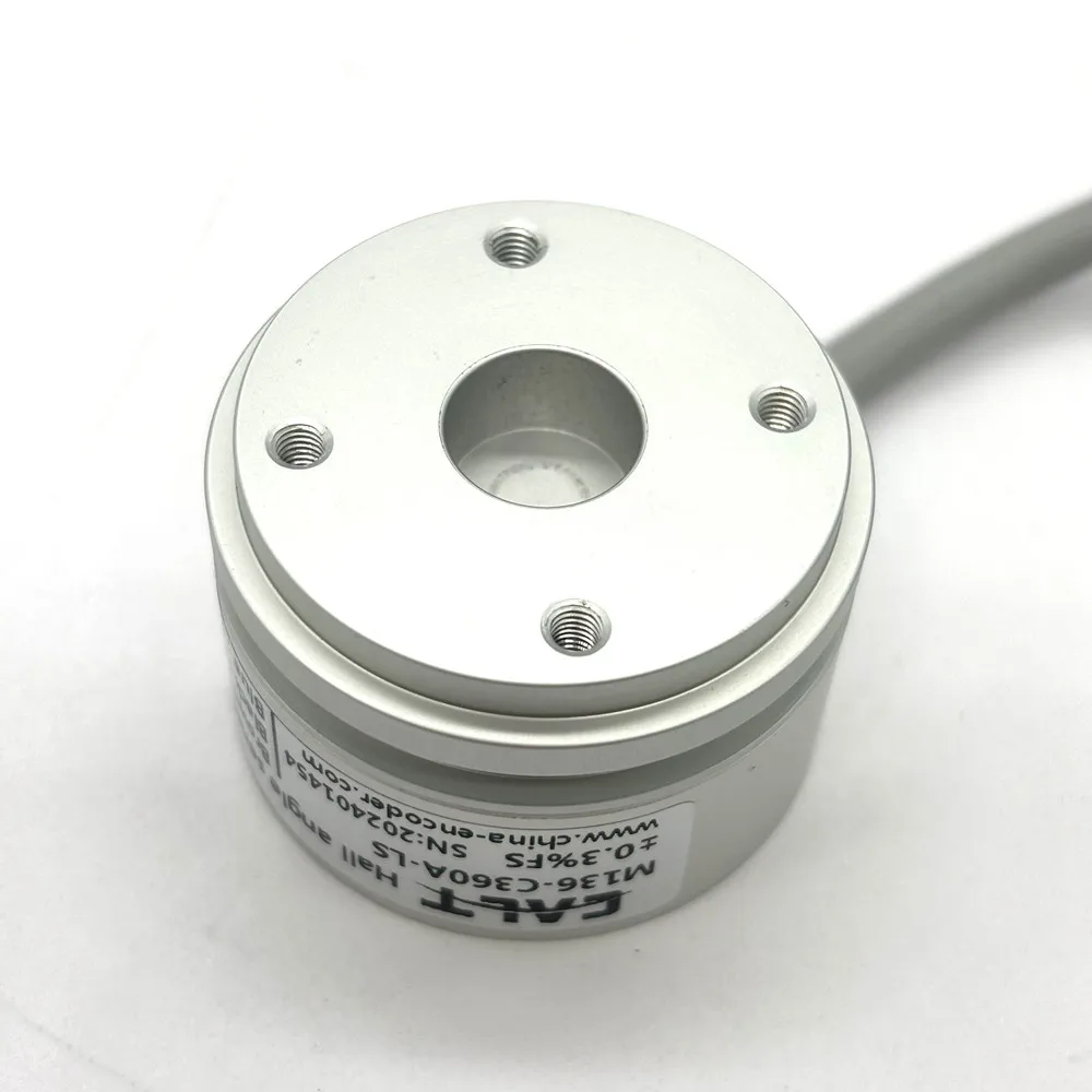 CALT 맞춤형 24V 전원 공급 장치 홀 각도 센서(4-20mA/SSI/SPI/0-5V/1-5V 출력, 90/180/270/360도) M136-C360A-LS