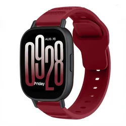 Soft Silicone Strap Wristband for Smartwatches - Universal Fit Bracelet Accessory (Wine red)