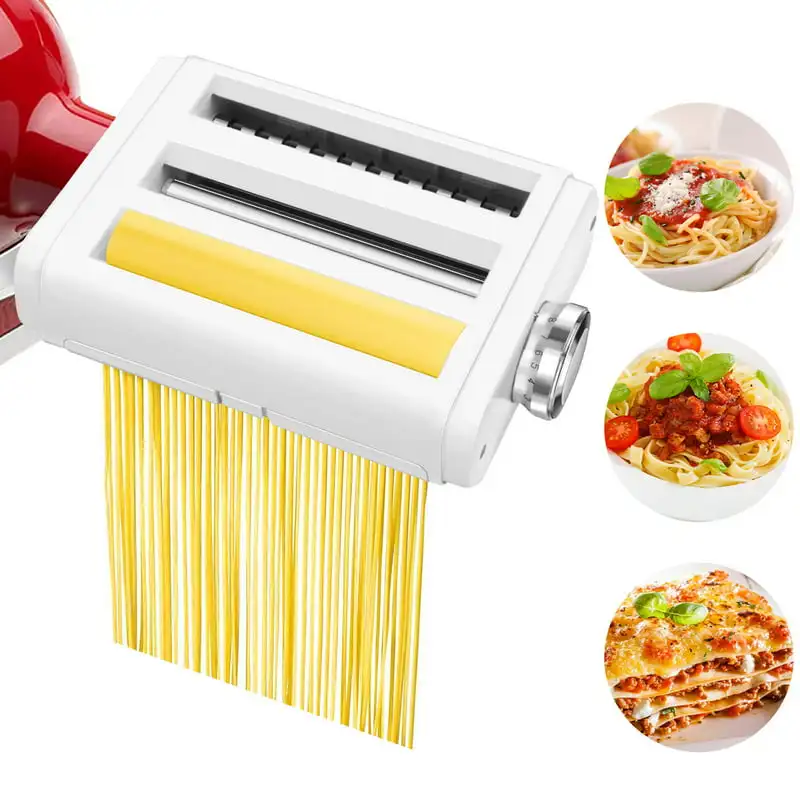 Antree Pasta Maker Attachment 3 in 1 Set for KitchenAid Stand Mixers  Included Pasta Sheet Roller, Spaghetti Cutter, Fettuccine Cutter Maker  Accessories and Cleaning Brush