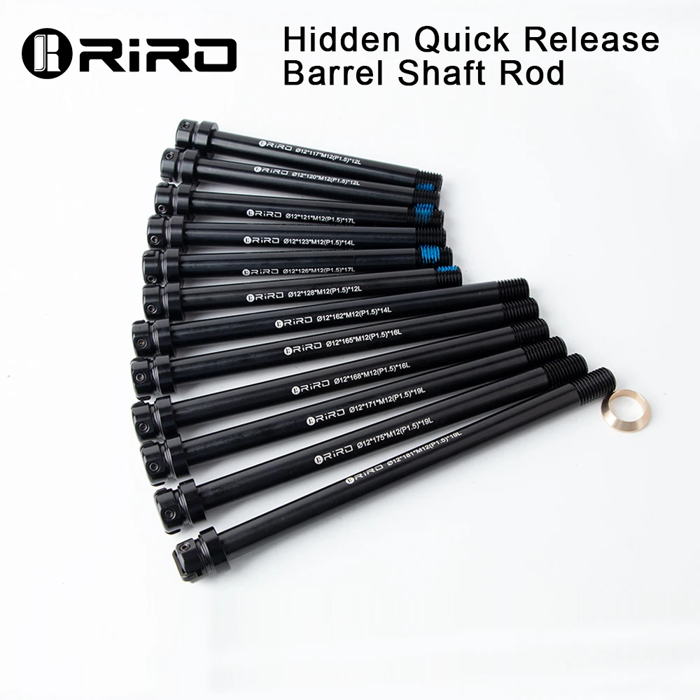 RIRO Bicycle Hidden Quick Release Barrel Shaft Rod 12/15MM Ultralight Aluminum Alloy QR MTB Road Bike Thru Axle Rod Accessories bicycle thru axle