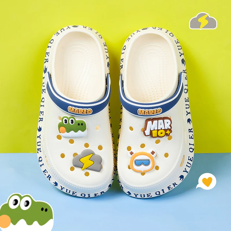 

Cheerful Mario Kids Summer cartoon Cute boys and girls comfortable soft soled sandals