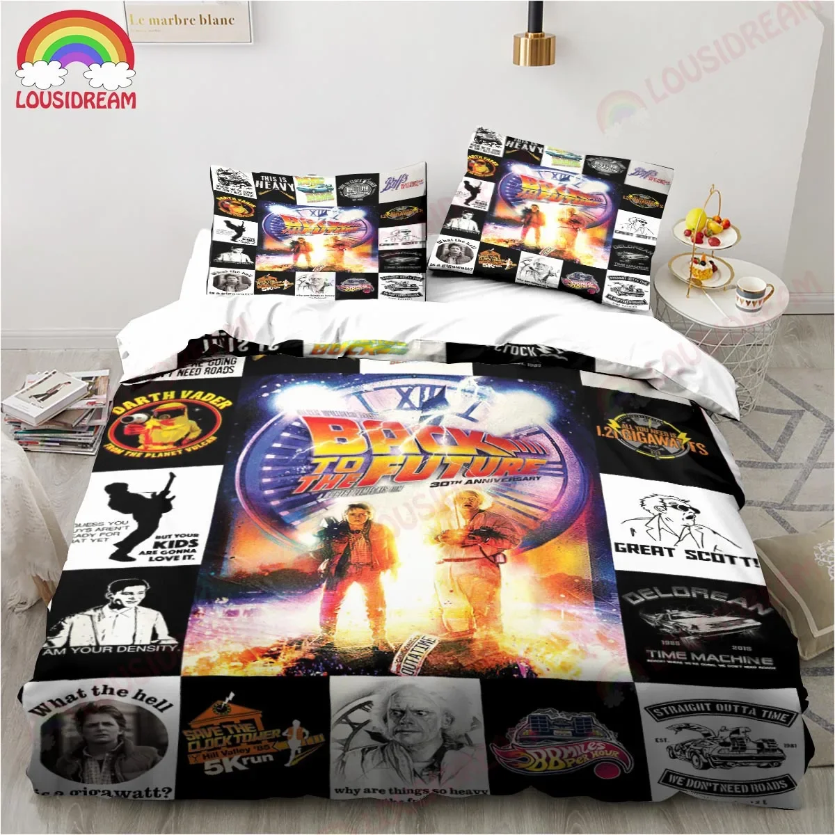 

Classic Movie Back To The Future Canary Bedding Set Sheet King Twin Double Child Bedding Set Mircofiber or Polyester Duvet Cover