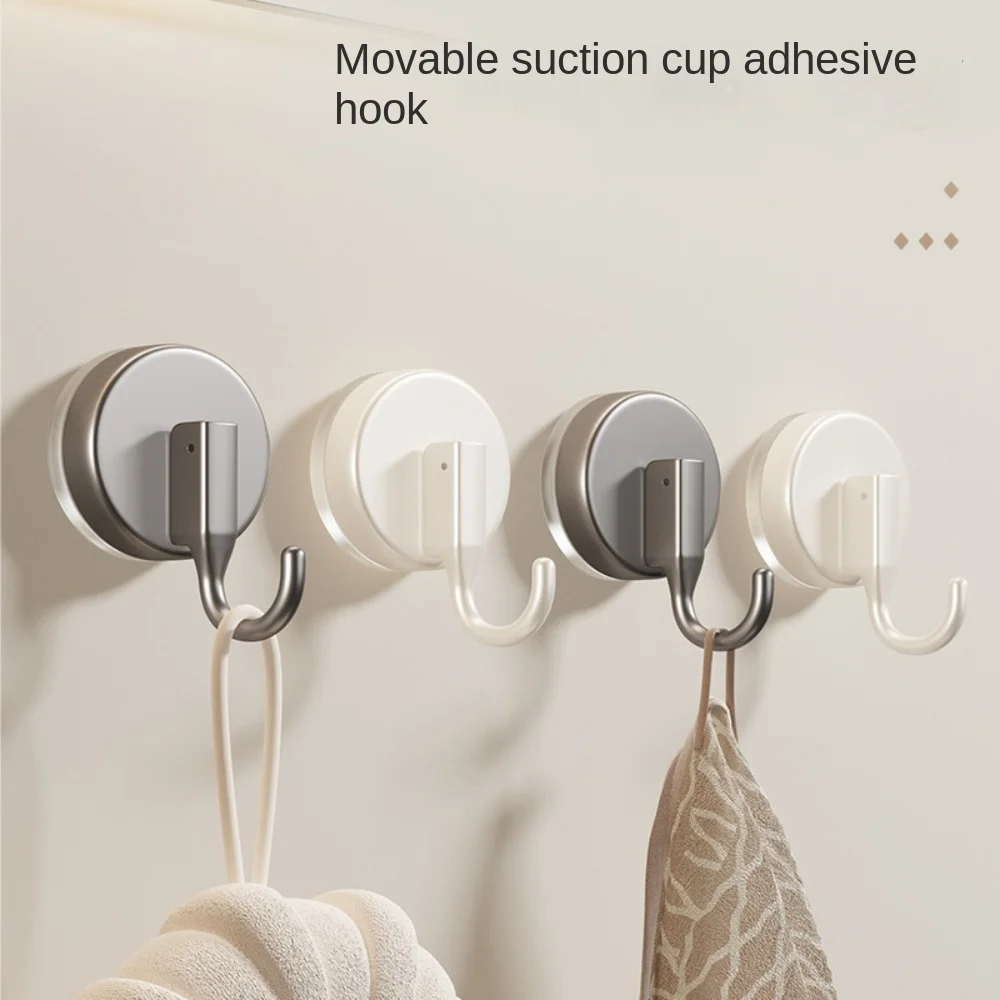 Suction Cup Traceless Hook Reusable Punch-Free Towel Wall Hook Multifunction Detachable Bathroom Storage Rack Kitchen Gadgets