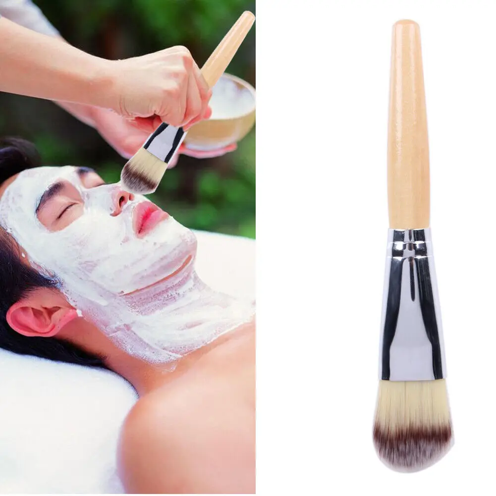 

1pc Face Mask Brush Flat Soft Hair Facial Cleansing Skin Care Tools Foundation Applicator Concealer Brush Beauty Makeup Tool