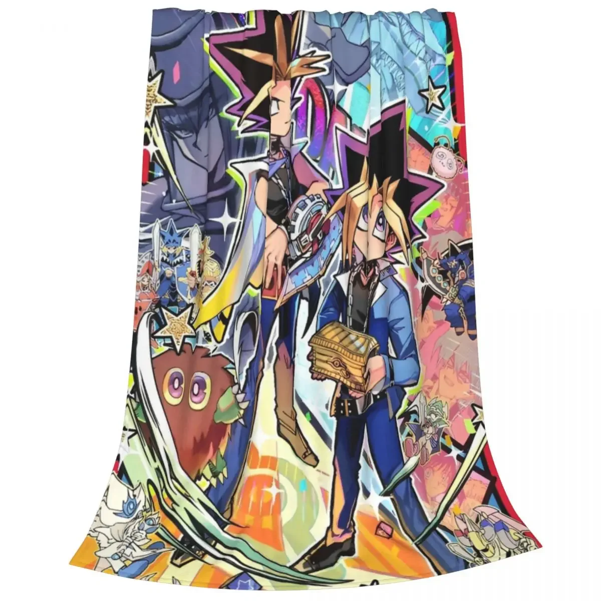 YuGiOh! Card Game Anime Knitted Blanket Coral Fleece Plush Yugi Muto Cartoon Super Warm Throw Blanket for Bedding Couch Bed Rug 4