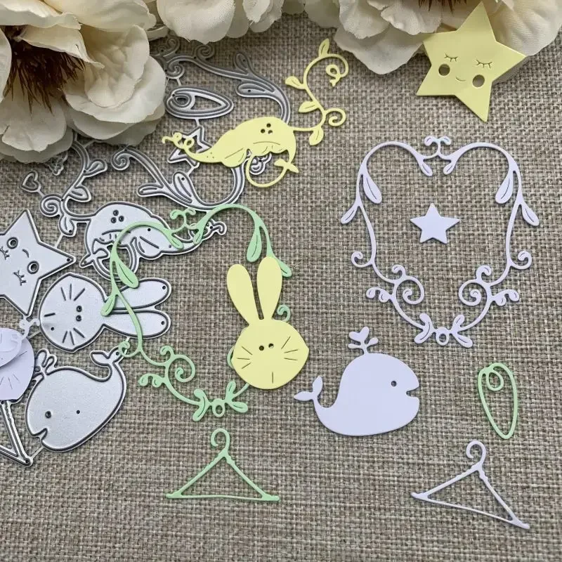 Wolken-Babykleidung, Tier-Metall-Stanzformen, Schablonen für DIY-Scrapbooking, dekorative Handarbeit, Stanzform, Schablonenform