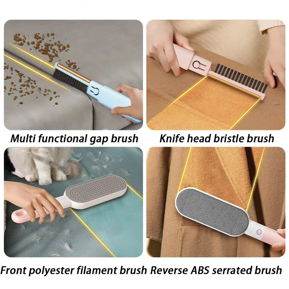 4-in-1 multifunctional electrostatic hair removal brush, clothing sofa hair adhesive, pet hair scraper 4