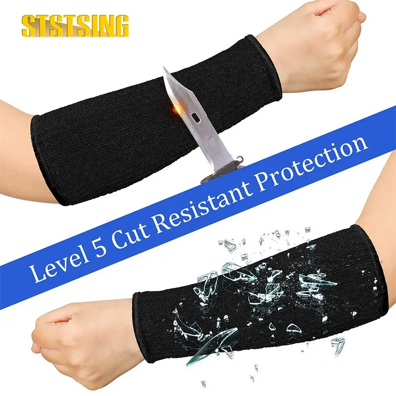 

1 Pair Arm Protectors for Thin Skin and Bruising Cut Resistant Forearm Sleeve Level 5 Arm Burn Protection Sleeve for Men Women