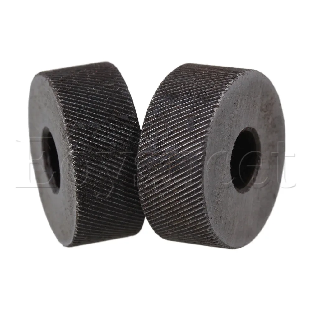 Knurling Tool Set 2PCS 19 x 8mm Knurl Wheel Tool Diagonal Coarse Twill Pattern 0.5mm Pitch