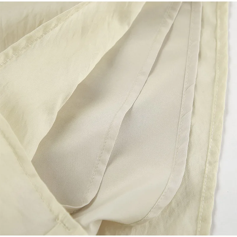 Conjunto de 2 piezas de pantalones cortos holgados con volantes para mujer, cuello en V, camisas caladas, pantalones cortos de pierna ancha, traje blanco para primavera y verano 2025.