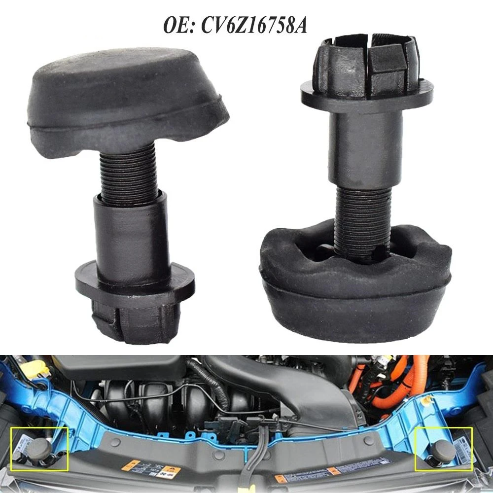 Set 2 Cuscinetti Stop Per Cofano Ford Focus/Escape - In Gomma, Nero - Foto 10
