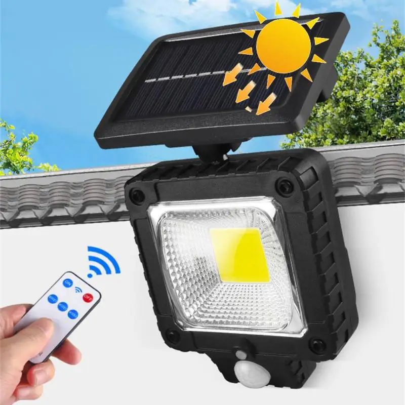 

LED/COB Solar Led Light Wall Lamp PIR Motion Sensor Remote Control IP65 Garage Street Yard Lights Outdoor Lighting For Garden