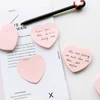 100Sheets/Set heart shape Memo Pad Creative Adhesive pink Color Note Paper Tearable DIY Scrapbook Paper Students 1