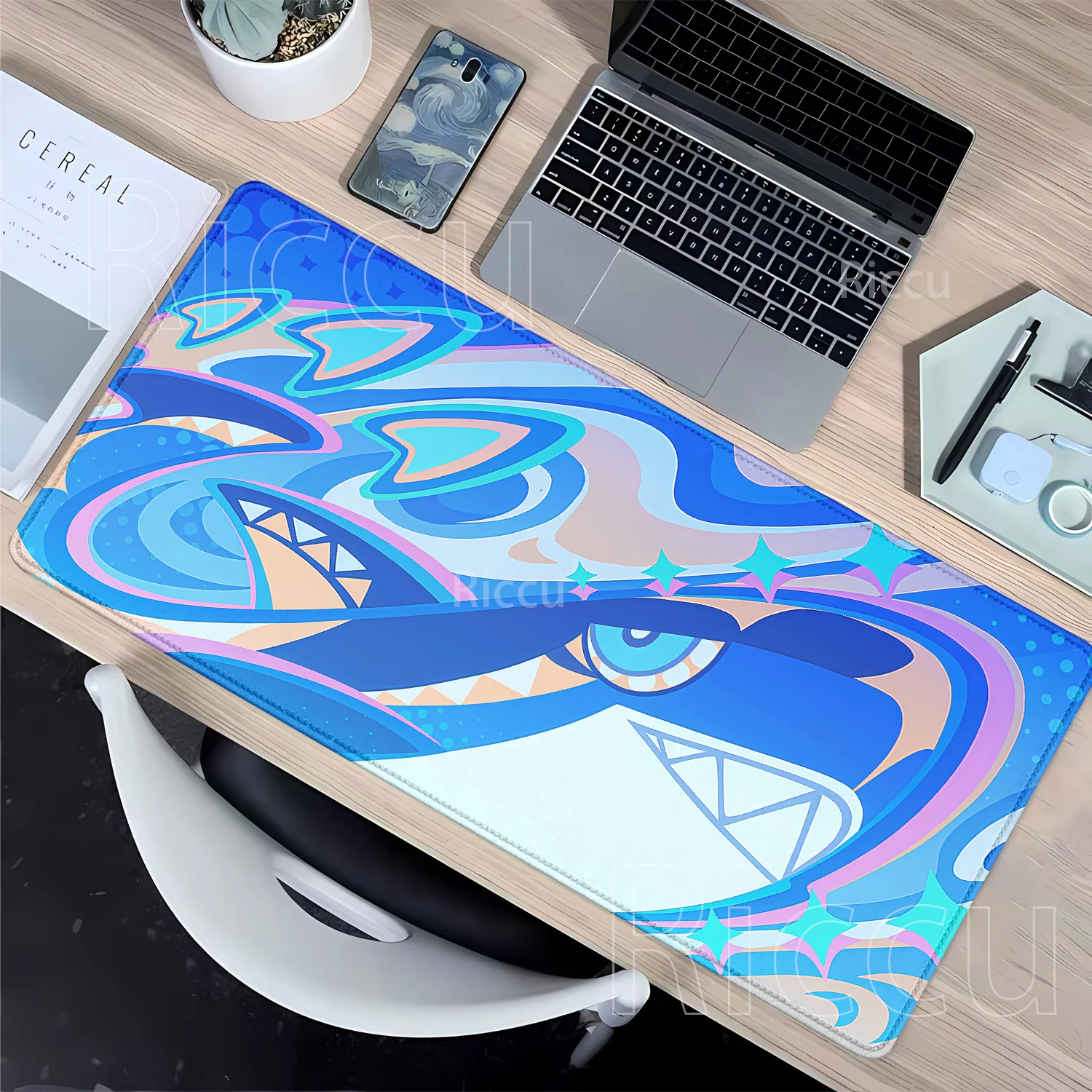 Varesa Columbina Furina Genshin Impact Pattern Gaming Mouse Pad - Large Rubber HD Printed Desk Mat