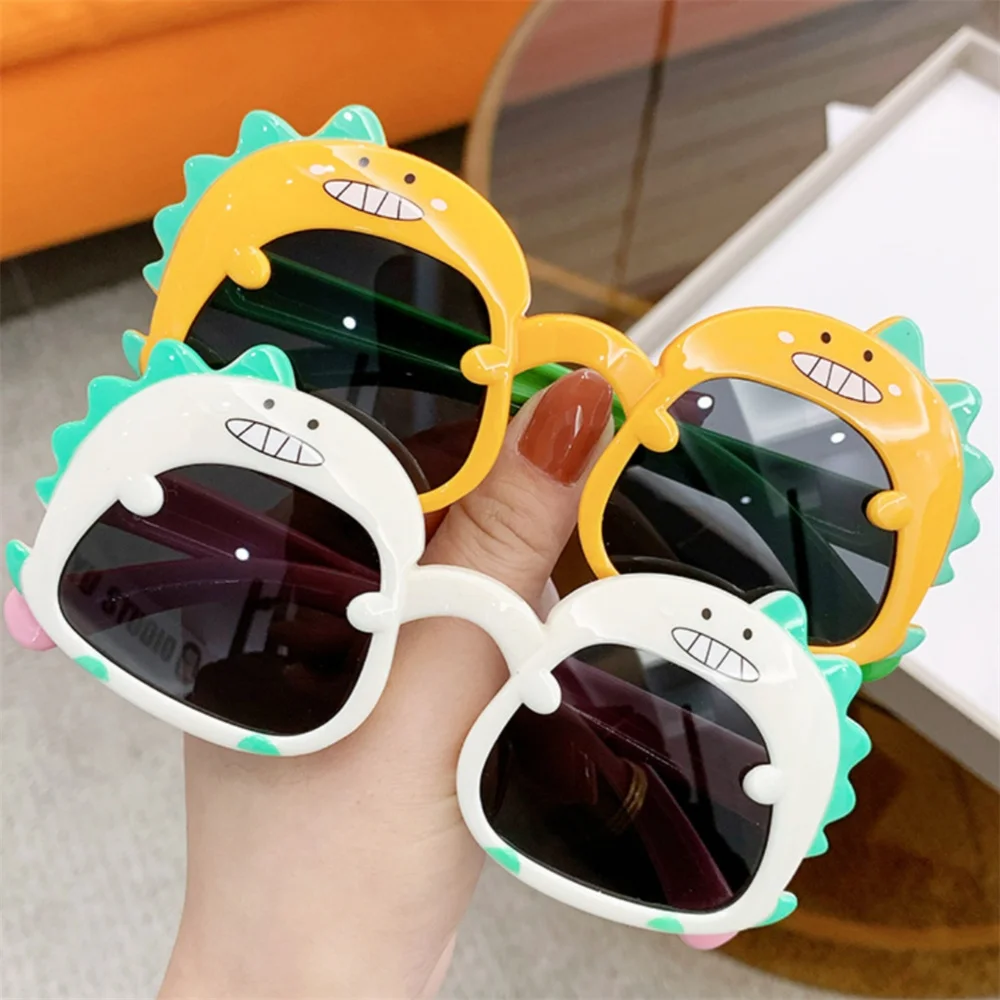 Children Cartoon Sunglasses Cute Dinosaur Shape Sun Glasses Outdoor Sun Protection Eyewear Party Photo Props Sunglasses for Kids
