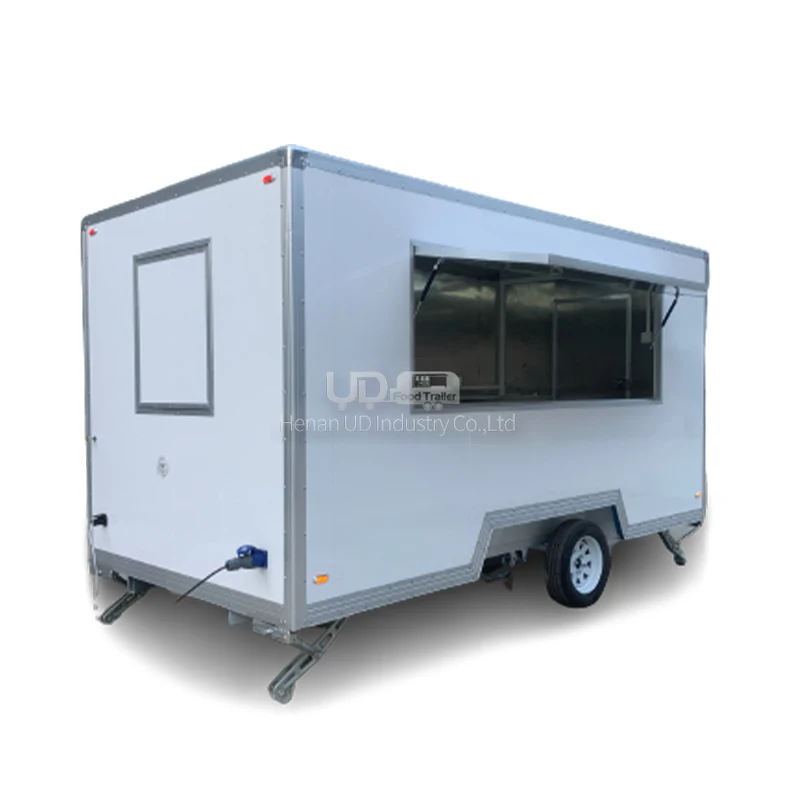 Mobile Food Truck Galvanized Truck Fast Food Trailer Gas Fryer Griddle Food Cart Coffee Ice Cream Kiosk for Small Business 2023 dot designed mobile food truck trailer for sale fryer chicken fast food cart best selling ce approved